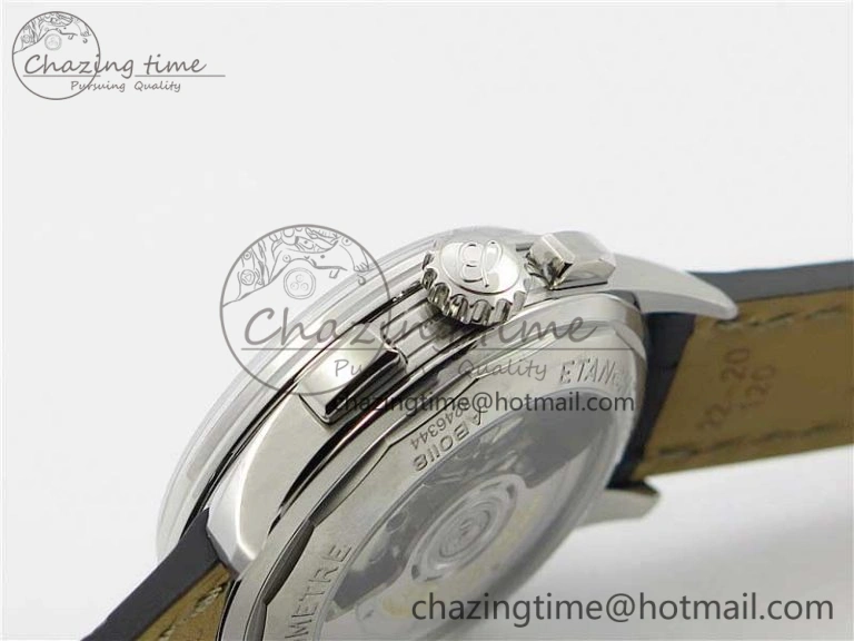 Premier B01 Chrono SS 42mm GF 1:1 Best Edition White Black Dial on Black Leather Strap A7750