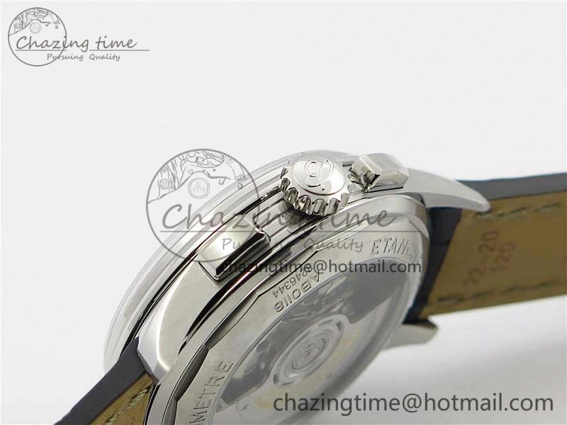 Premier B01 Chrono SS 42mm GF 1:1 Best Edition White Black Dial on Black Leather Strap A7750