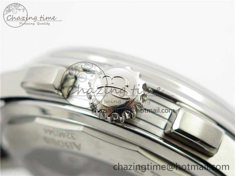 Premier B01 Chrono SS 42mm GF 1:1 Best Edition White Black Dial on Black Leather Strap A7750