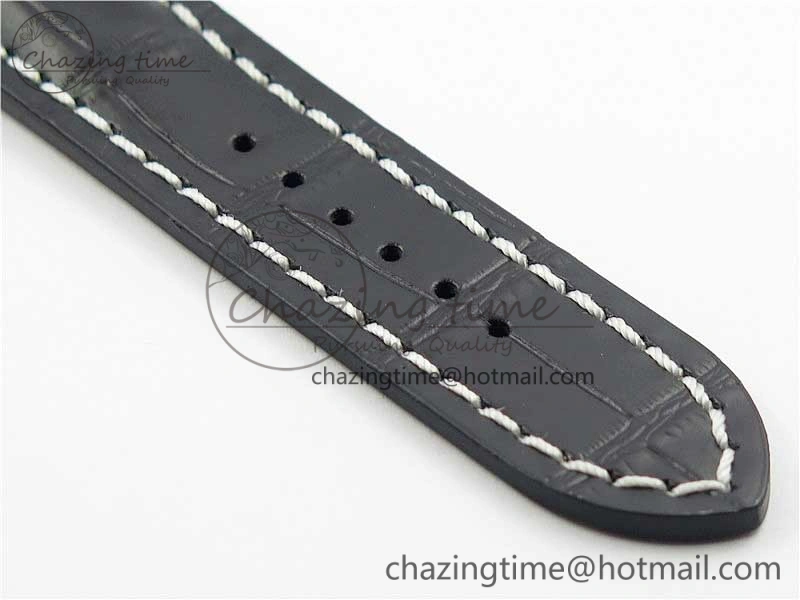 Premier B01 Chrono SS 42mm GF 1:1 Best Edition White Black Dial on Black Leather Strap A7750