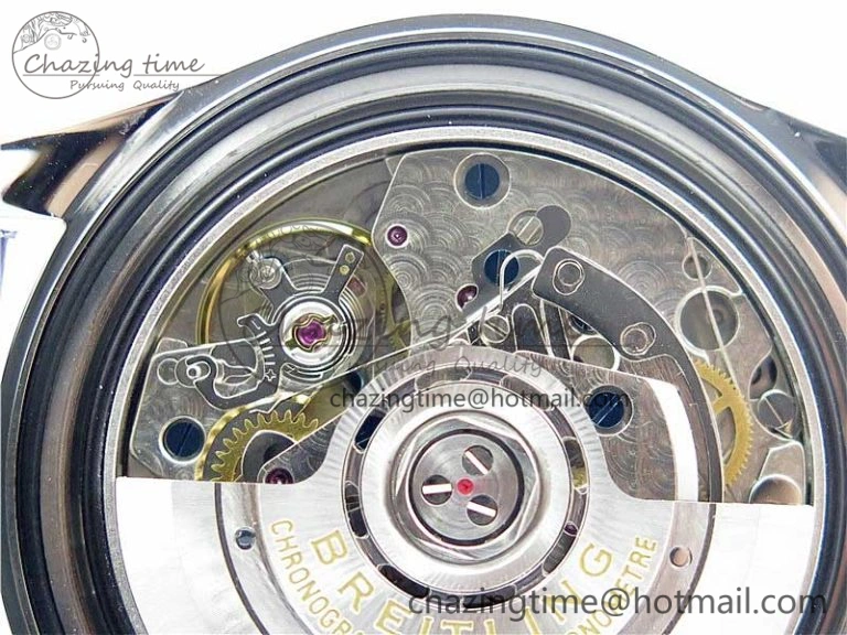 Premier B01 Chrono SS 42mm GF 1:1 Best Edition White Black Dial on Black Leather Strap A7750