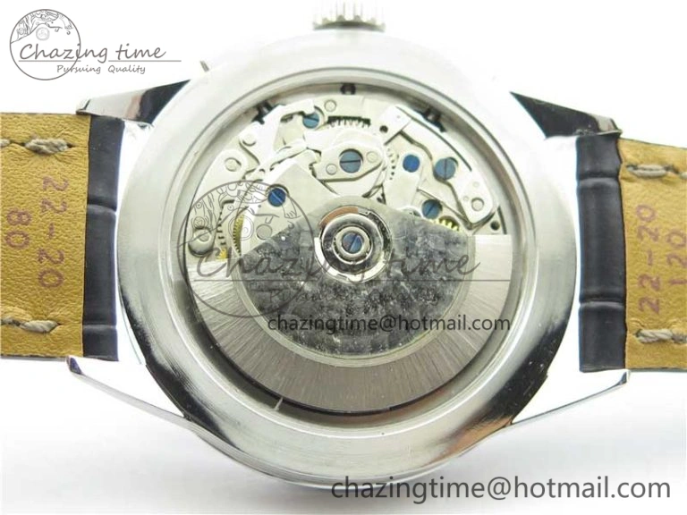 Premier Chronograph 42 BLS 1:1 Best Edition Black Dial on Black Leather Strap A7750