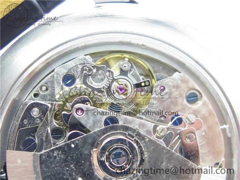 Premier Chronograph 42 BLS 1:1 Best Edition Black Dial on Black Leather Strap A7750