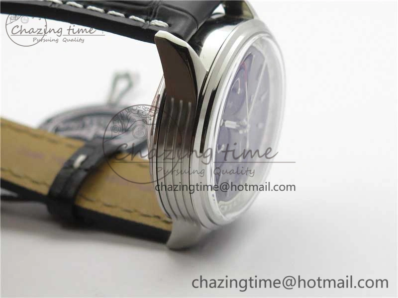 Premier Chronograph 42 BLS 1:1 Best Edition Black Dial on Black Leather Strap A7750
