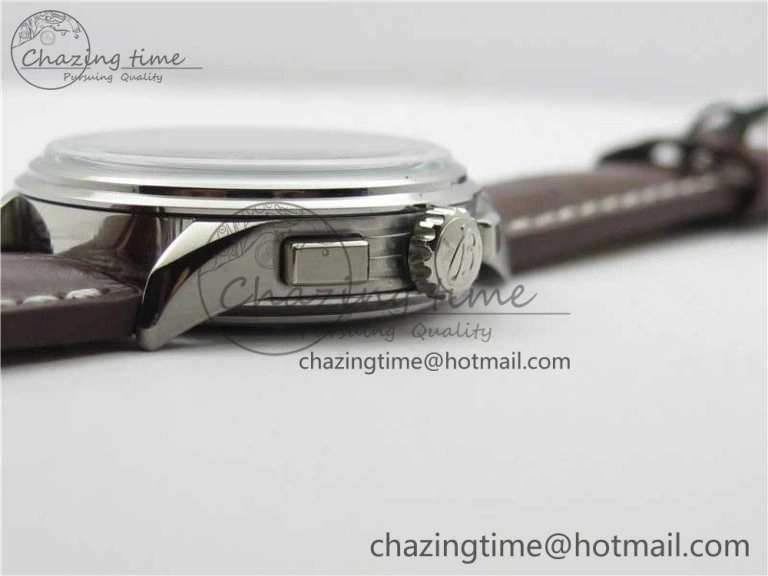 Premier Chronograph 42 BLS 1:1 Best Edition Blue Dial on Brown Leather Strap A7750