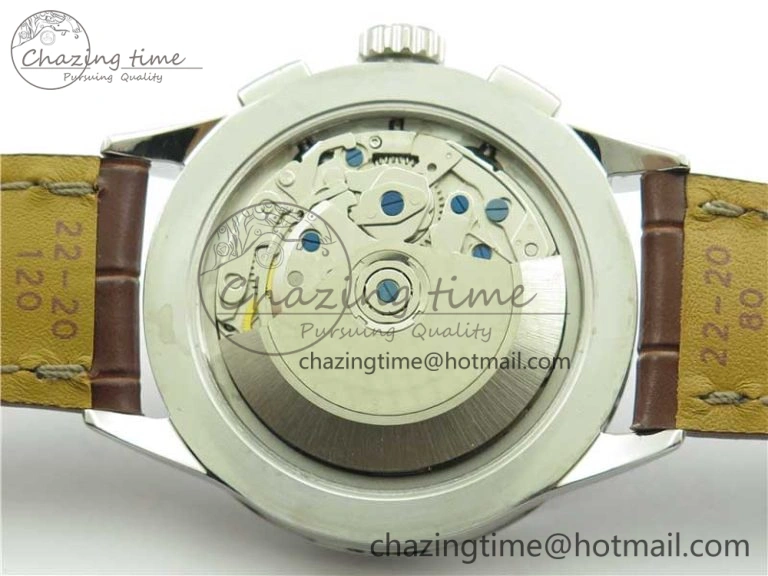 Premier Chronograph 42 BLS 1:1 Best Edition Blue Dial on Brown Leather Strap A7750