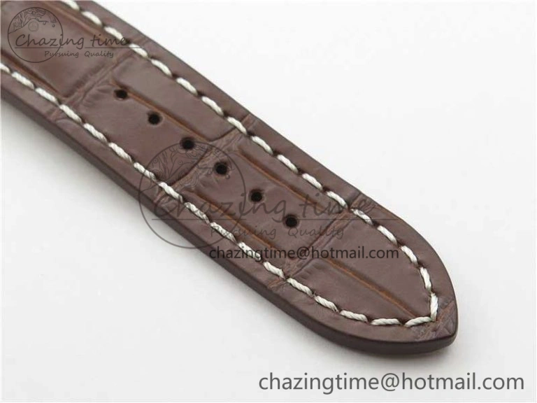 Premier Chronograph 42 BLS 1:1 Best Edition Blue Dial on Brown Leather Strap A7750