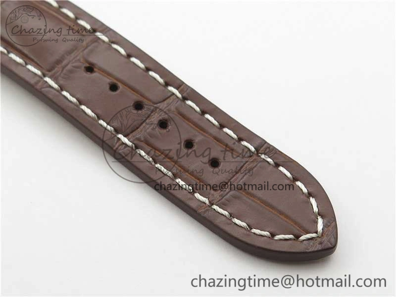 Premier Chronograph 42 BLS 1:1 Best Edition Blue Dial on Brown Leather Strap A7750