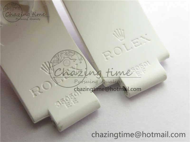 RBF 1:1 Rolex White Oysterflex Rubber Strap 4 Size (Same Technology as Genuine)