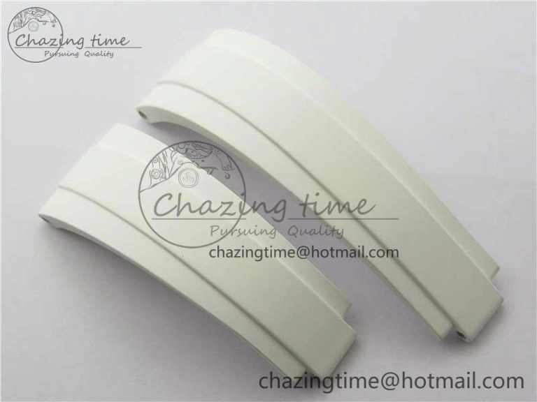 RBF 1:1 Rolex White Oysterflex Rubber Strap 4 Size (Same Technology as Genuine)