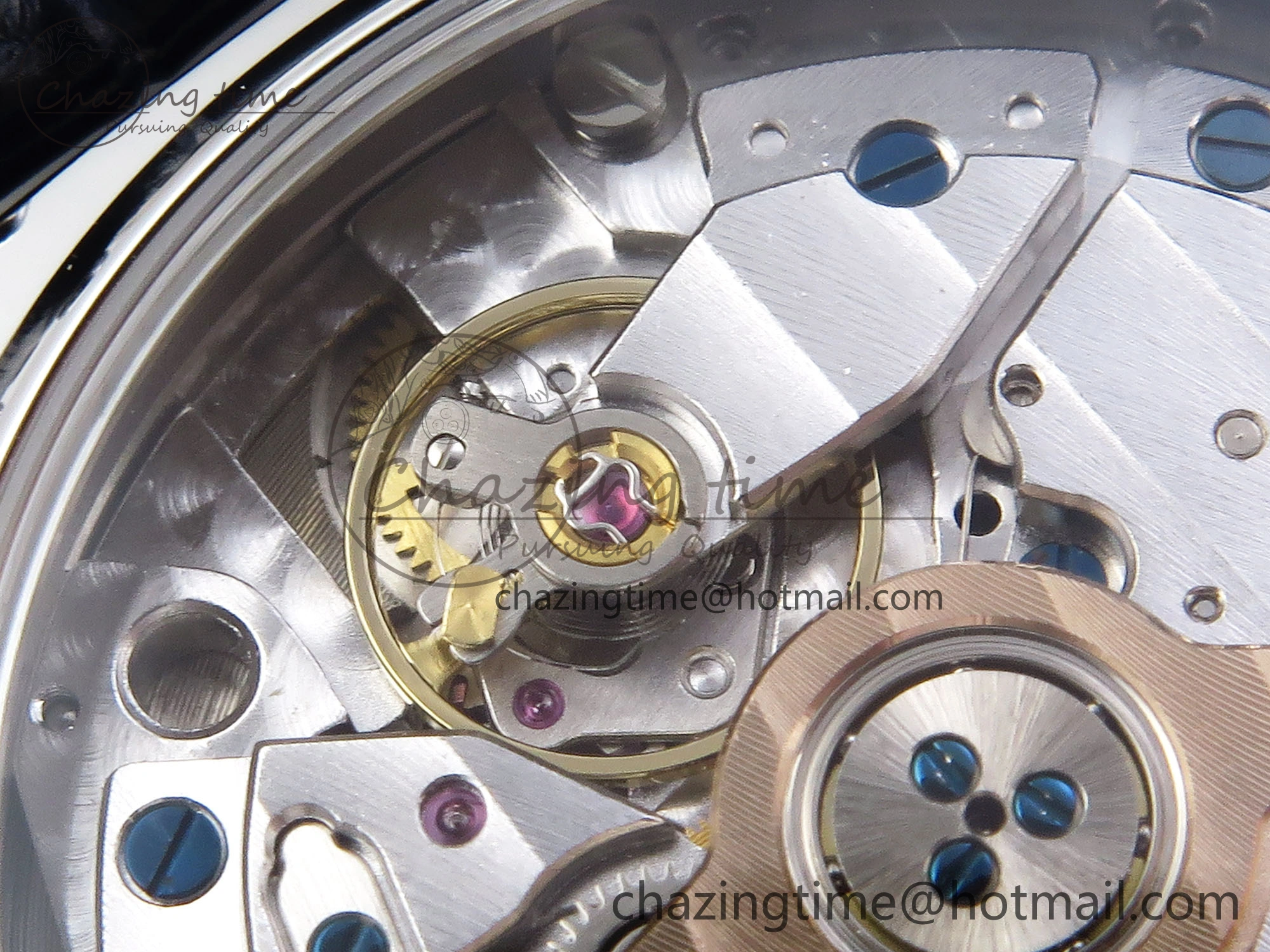 RENDEZ-VOUS NIGHT & DAY SS APSF 1:1 BEST EDITION BLUE TEXTURED DIAL DIAMONDS BEZEL ON BLUE LEATHER STRAP SA898