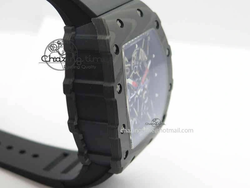 RM 035-01 Forged Carbon PSG KVF Best Edition Skeleton Dial On Rubber Strap MIYOTA8215