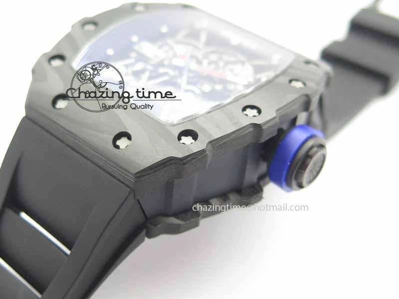 RM 035-01 Forged Carbon PSG KVF Best Edition Skeleton Dial On Rubber Strap MIYOTA8215