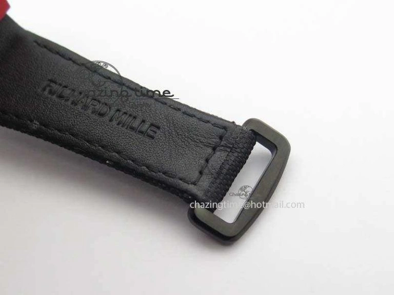 RM 035-2 Red Carbon Black Inner Bezel Skeleton Dial On Black Nylon Strap MIYOTA9015