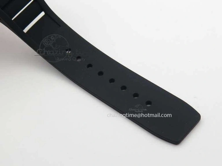 RM 035-2 Red Carbon Black Inner Bezel Skeleton Dial On Black Rubber Strap MIYOTA9015
