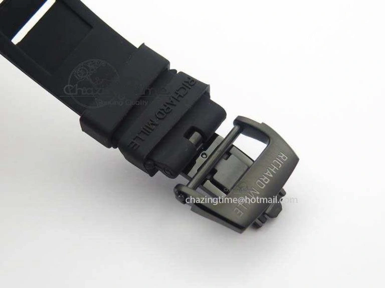 RM 035-2 Red Carbon Black Inner Bezel Skeleton Dial On Black Rubber Strap MIYOTA9015