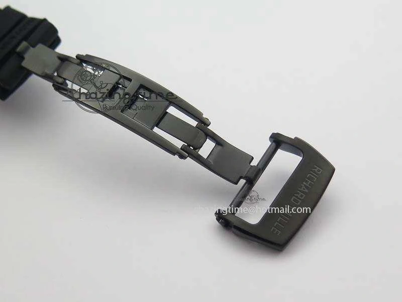 RM 035-2 Red Carbon Black Inner Bezel Skeleton Dial On Black Rubber Strap MIYOTA9015
