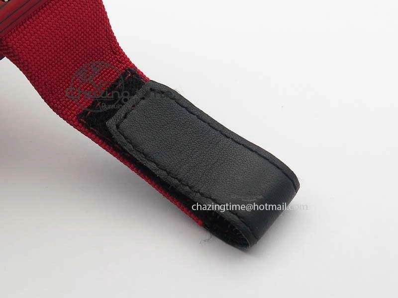 RM 035-2 Red Carbon Red Inner Bezel Skeleton Dial On Red Nylon Strap MIYOTA9015