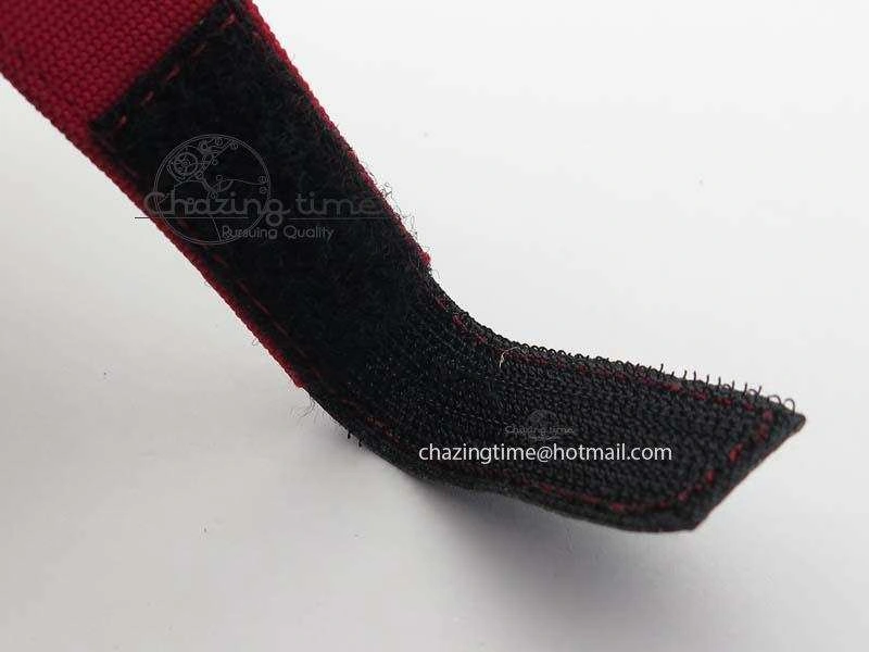 RM 035-2 Red Carbon Red Inner Bezel Skeleton Dial On Red Nylon Strap MIYOTA9015
