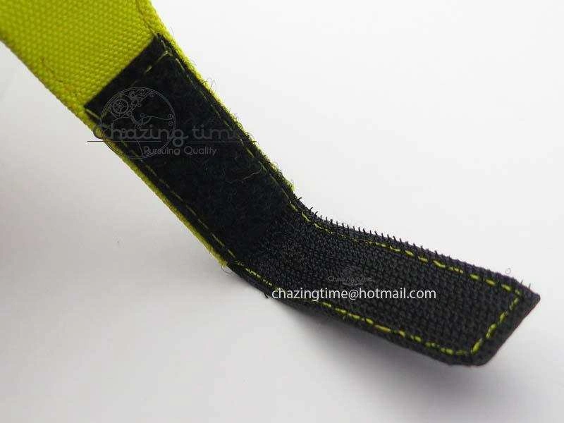 RM 035-2 Red Carbon Yellow Inner Bezel Skeleton Dial On Yellow Nylon Strap MIYOTA9015