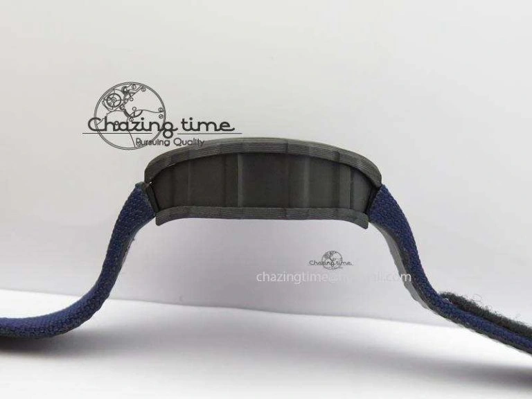 RM 035 Forge Carbon Blue Inner Bezel Skeleton Dial On Blue Nylon Strap MIYOTA9015