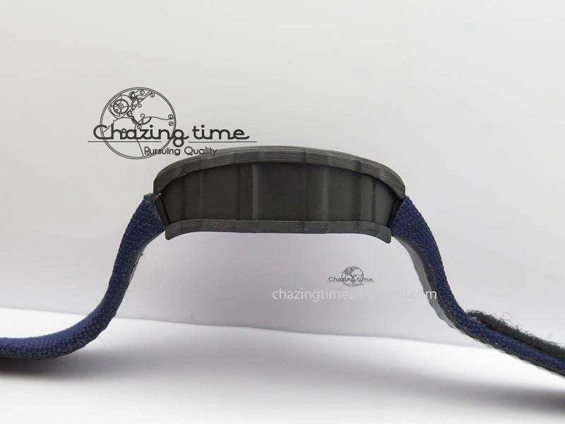 RM 035 Forge Carbon Blue Inner Bezel Skeleton Dial On Blue Nylon Strap MIYOTA9015