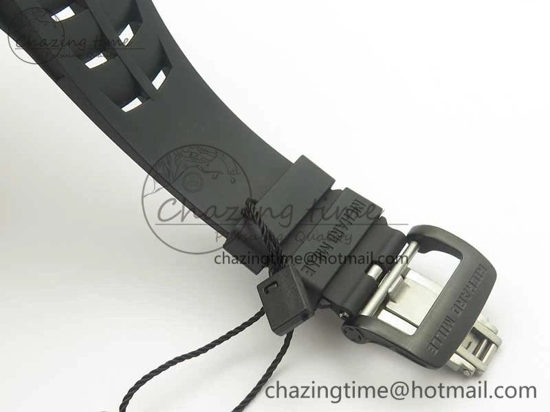 RM 51-01 Black Ceramic Tiger & Dragon KVF Best Edition on Black Rubber Strap MIYOTA8215