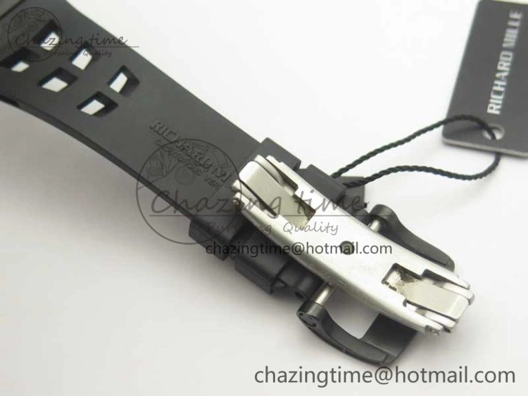 RM 51-01 Black Ceramic Tiger & Dragon KVF Best Edition on Black Rubber Strap MIYOTA8215