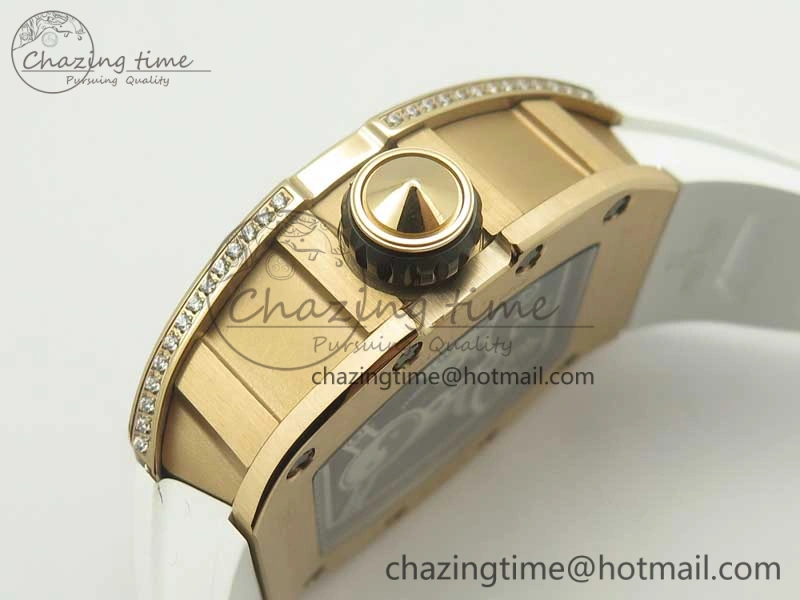 RM 51-01 RG Tiger & Dragon Diamonds Bezel KVF Best Edition on Rubber Strap MIYOTA8215