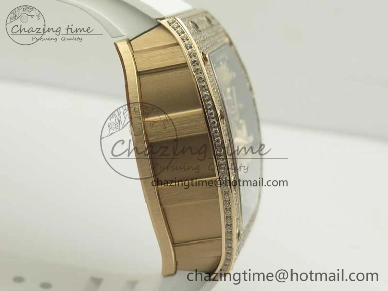 RM 51-01 RG Tiger & Dragon Diamonds Bezel KVF Best Edition on Rubber Strap MIYOTA8215