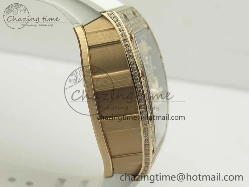 RM 51-01 RG Tiger & Dragon Diamonds Bezel KVF Best Edition on Rubber Strap MIYOTA8215