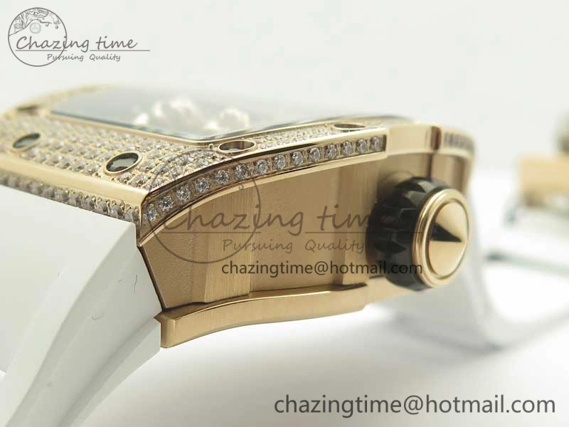 RM 51-01 RG Tiger & Dragon Diamonds Bezel KVF Best Edition on Rubber Strap MIYOTA8215