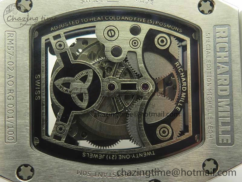RM 51-01 SS Eagle Diamonds Bezel KVF Best Edition on Rubber Strap MIYOTA8215