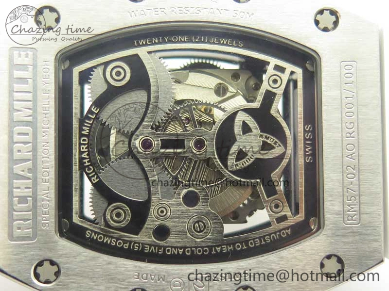 RM 51-01 SS Eagle Diamonds Bezel KVF Best Edition on Rubber Strap MIYOTA8215