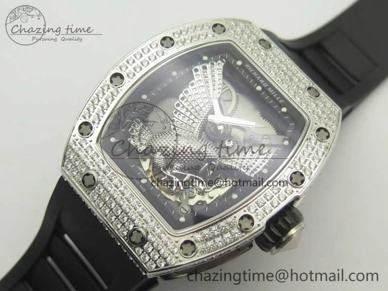 RM 51-01 SS Eagle Diamonds Bezel KVF Best Edition on Rubber Strap MIYOTA8215