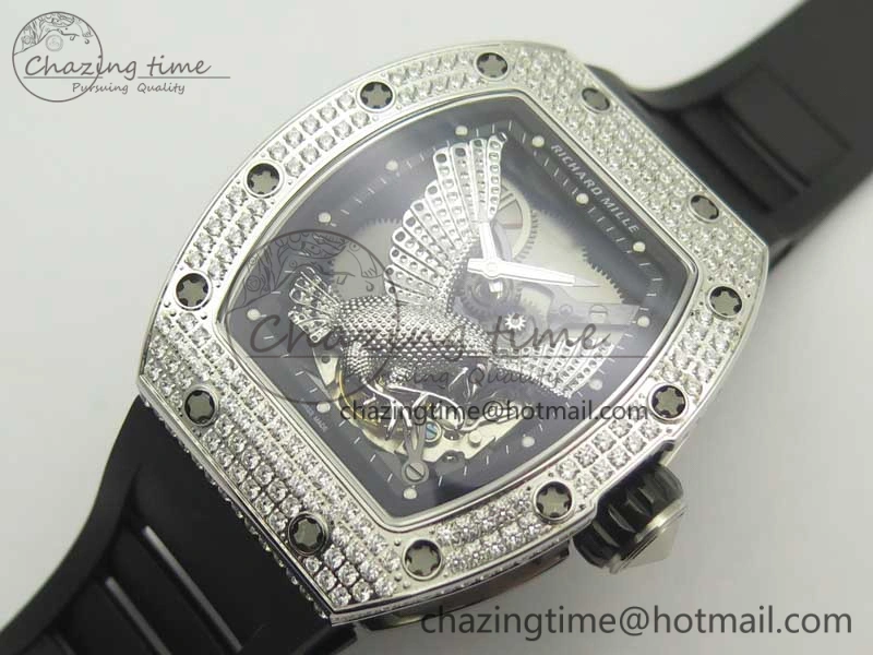 RM 51-01 SS Eagle Diamonds Bezel KVF Best Edition on Rubber Strap MIYOTA8215