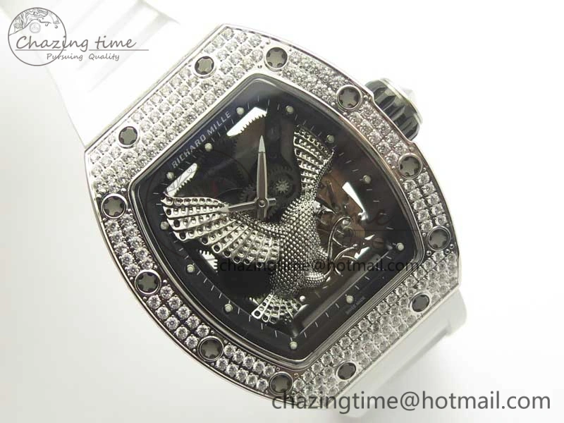 RM 51-01 SS Eagle Diamonds Bezel KVF Best Edition on Rubber Strap MIYOTA8215