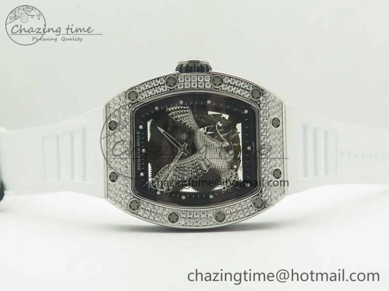RM 51-01 SS Eagle Diamonds Bezel KVF Best Edition on Rubber Strap MIYOTA8215