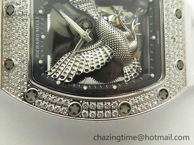 RM 51-01 SS Eagle Diamonds Bezel KVF Best Edition on Rubber Strap MIYOTA8215