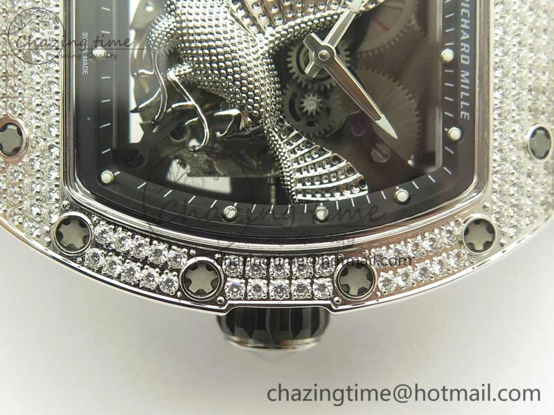 RM 51-01 SS Eagle Diamonds Bezel KVF Best Edition on Rubber Strap MIYOTA8215