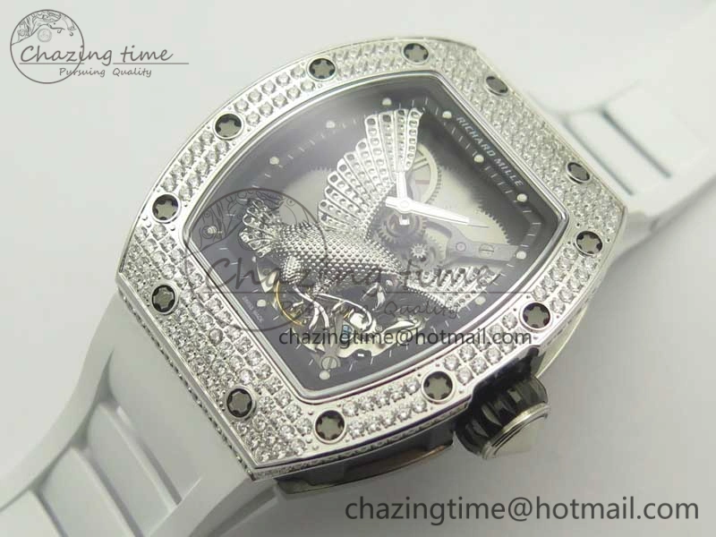 RM 51-01 SS Eagle Diamonds Bezel KVF Best Edition on Rubber Strap MIYOTA8215