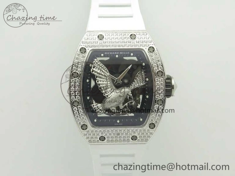 RM 51-01 SS Eagle Diamonds Bezel KVF Best Edition on Rubber Strap MIYOTA8215