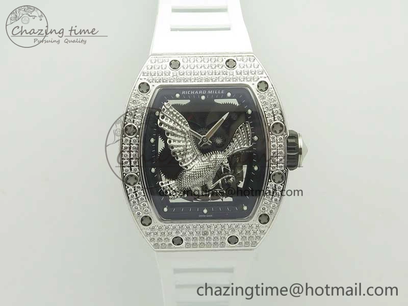RM 51-01 SS Eagle Diamonds Bezel KVF Best Edition on Rubber Strap MIYOTA8215