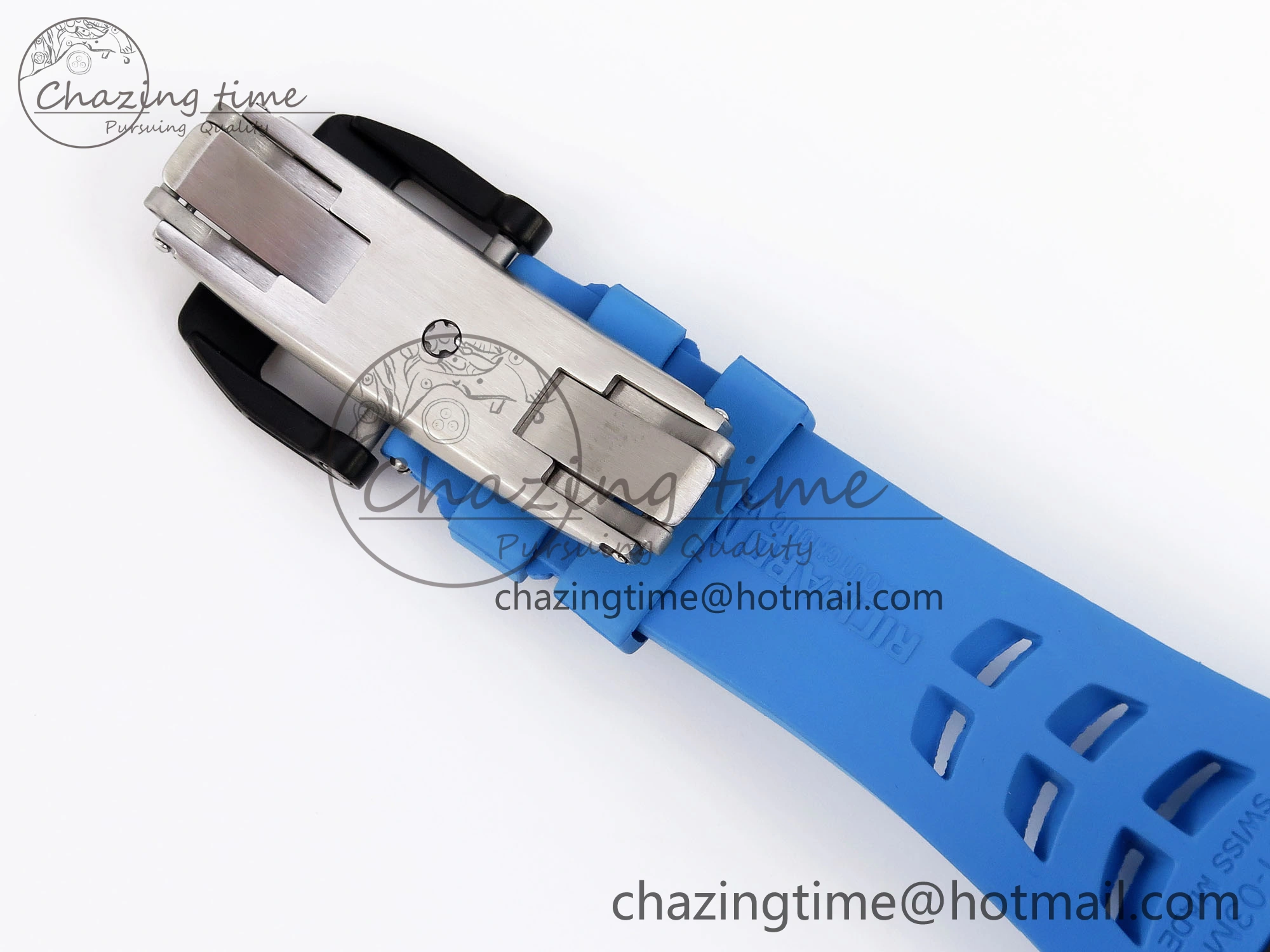 RM 53-01 Real Tourbillon Pablo Mac Donough 3KF Best Edition on Blue Rubber Strap