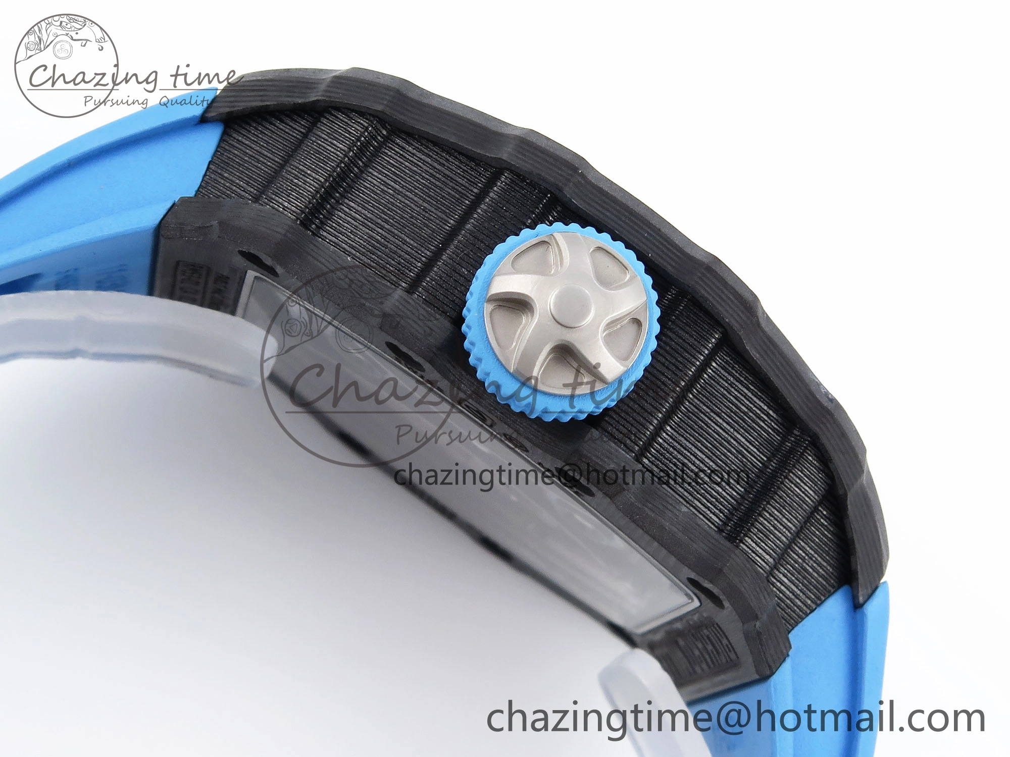 RM 53-01 Real Tourbillon Pablo Mac Donough 3KF Best Edition on Blue Rubber Strap