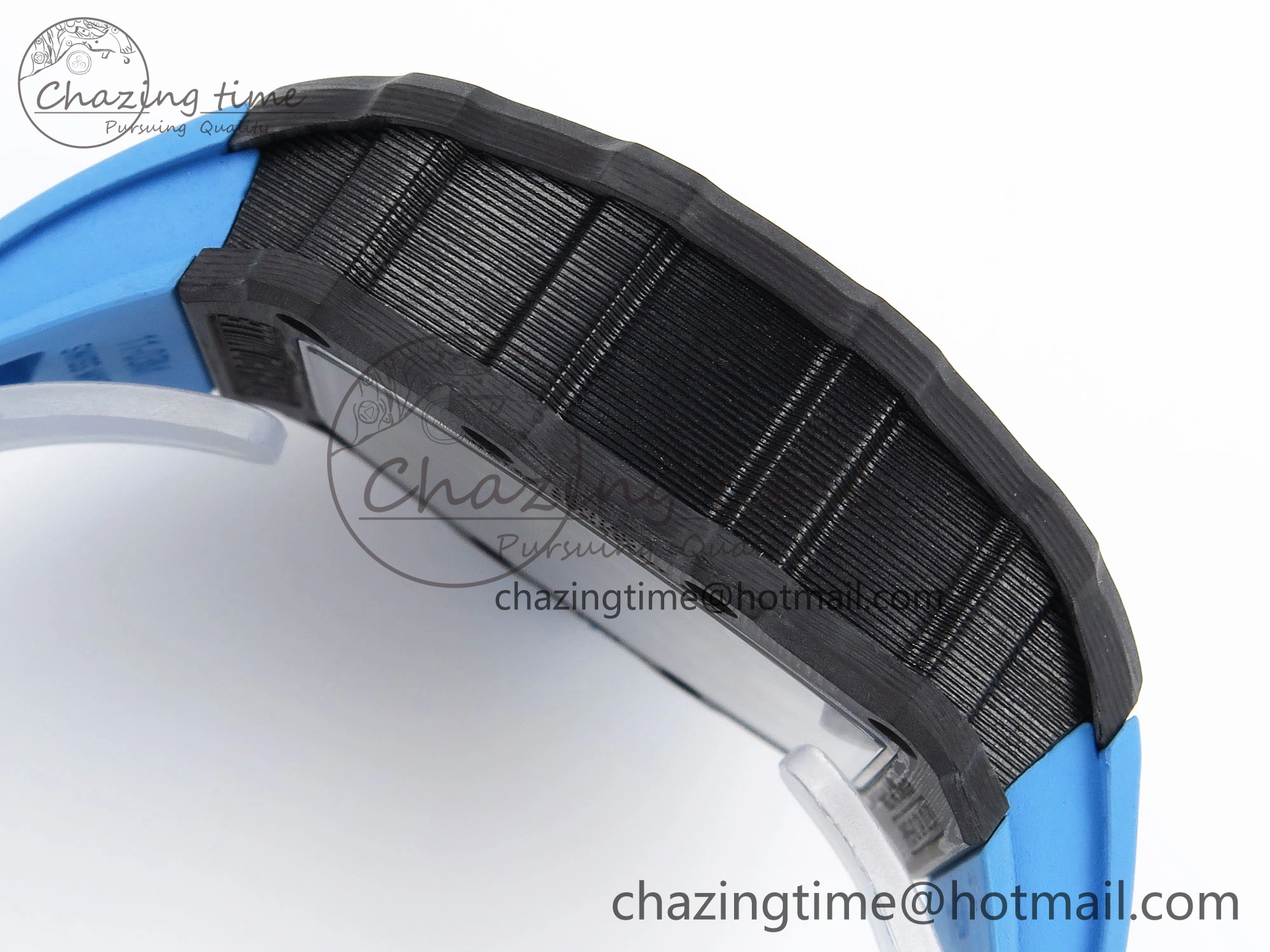 RM 53-01 Real Tourbillon Pablo Mac Donough 3KF Best Edition on Blue Rubber Strap
