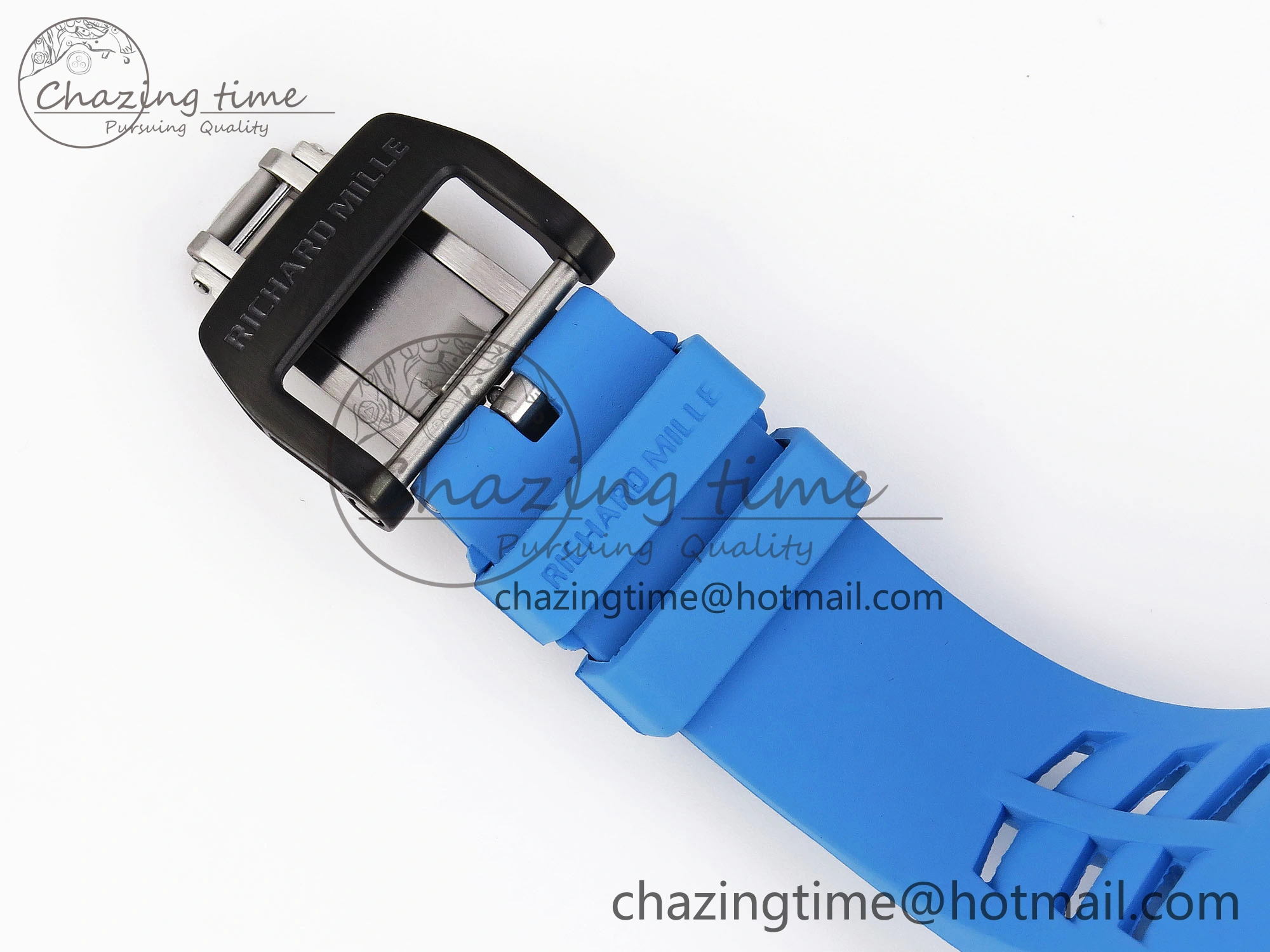 RM 53-01 Real Tourbillon Pablo Mac Donough 3KF Best Edition on Blue Rubber Strap