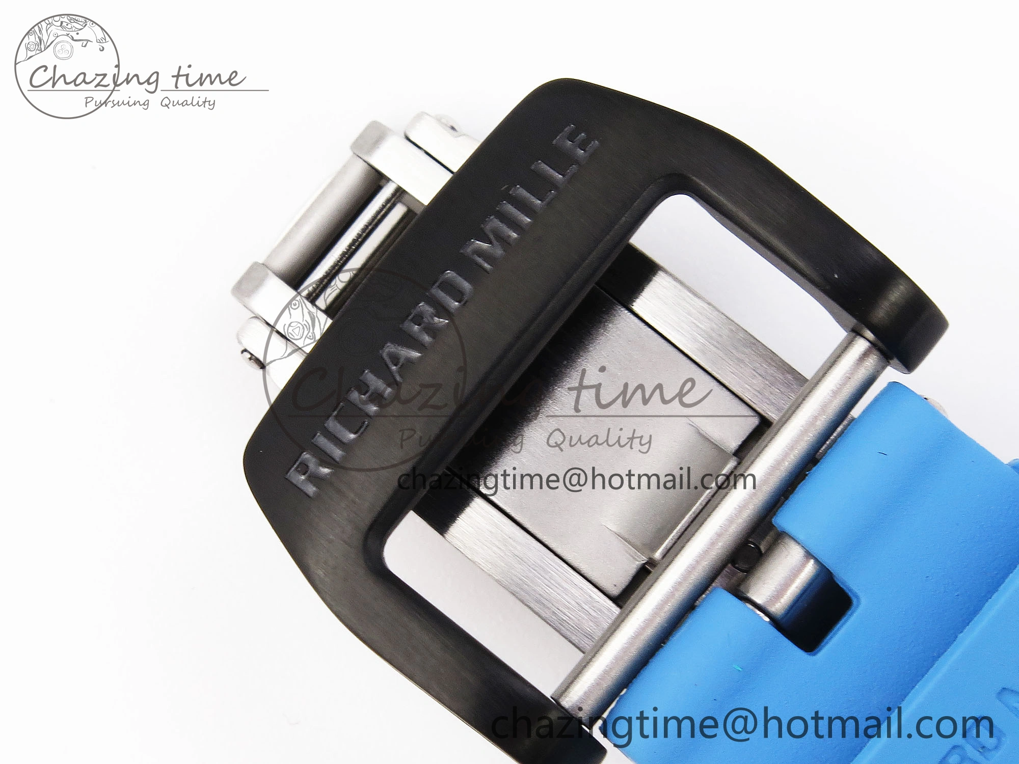 RM 53-01 Real Tourbillon Pablo Mac Donough 3KF Best Edition on Blue Rubber Strap