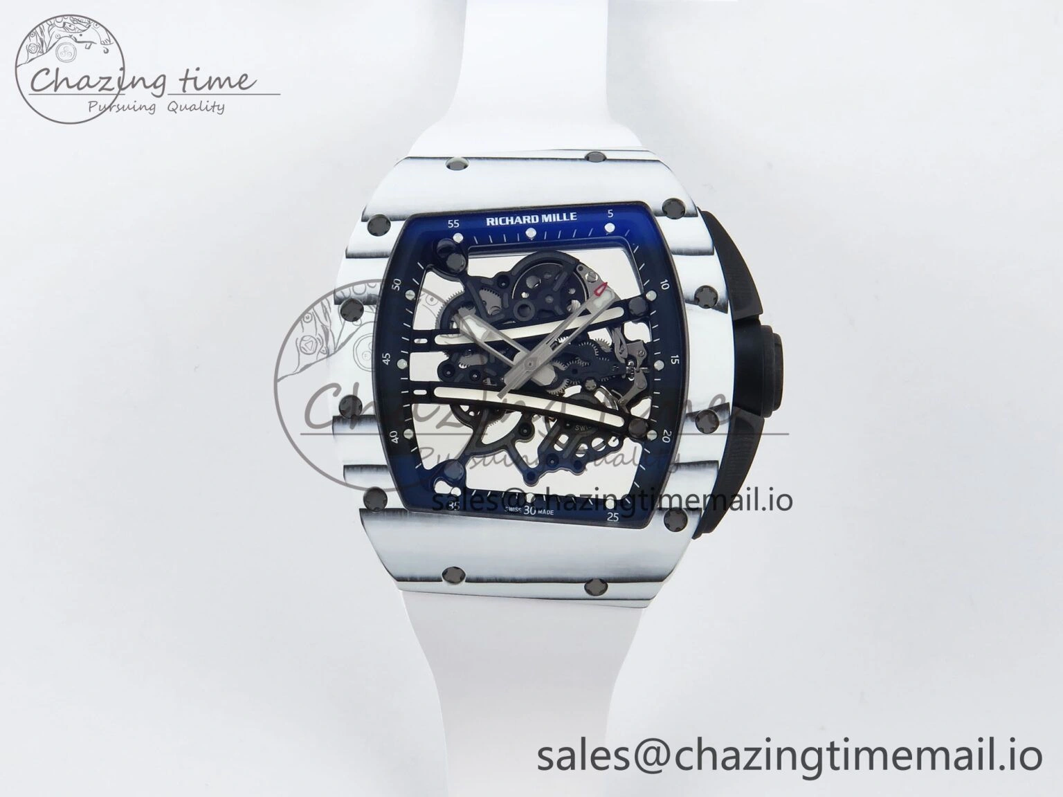 RM 61-01 Yohan Blake NTPT ZF 1:1 Best Edition on White Rubber Strap RMUL2 Super Clone
