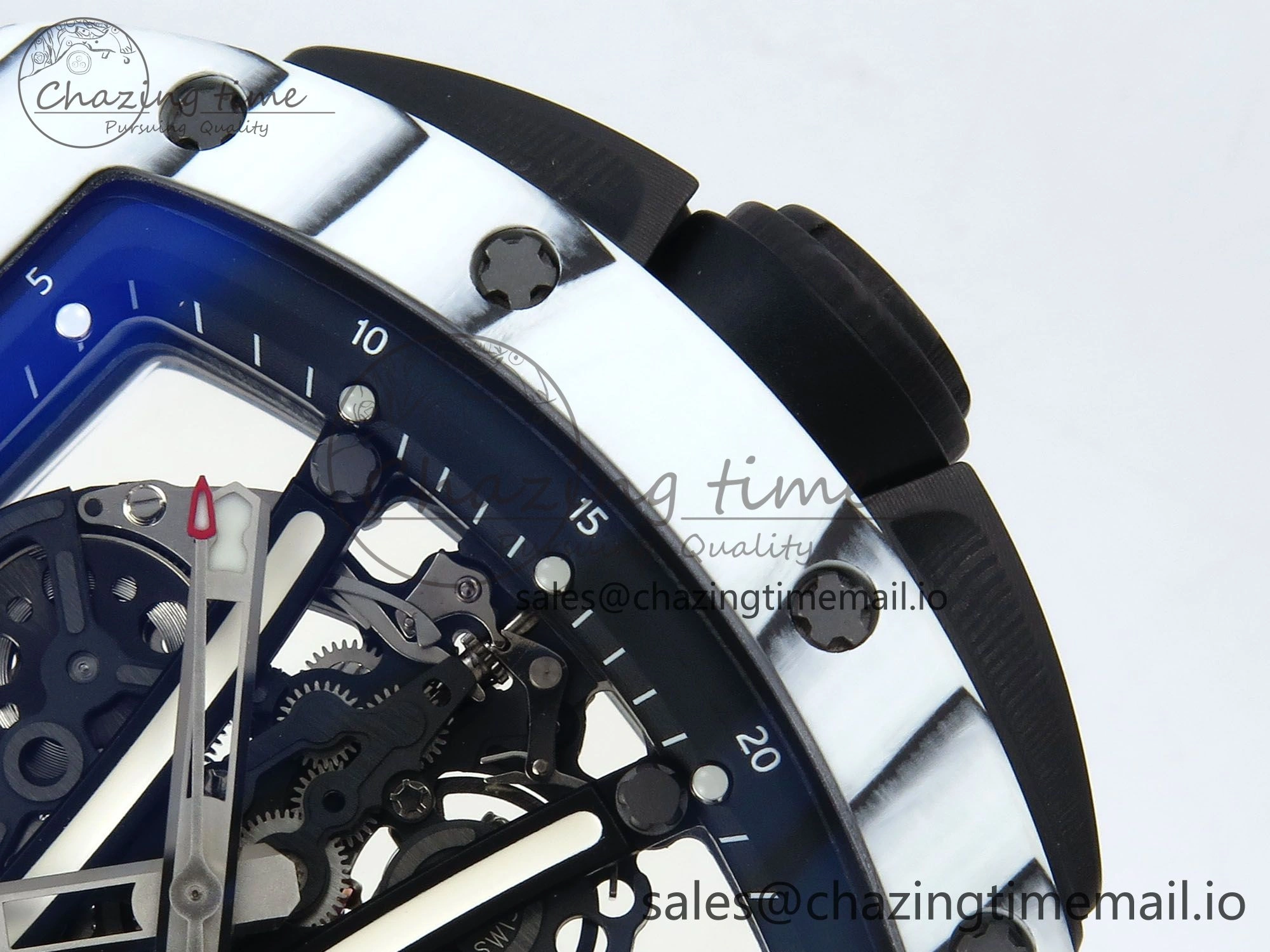 RM 61-01 Yohan Blake NTPT ZF 1:1 Best Edition on White Rubber Strap RMUL2 Super Clone